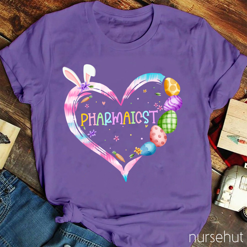 Personalized Easter Egg Love Heart Nurse T-Shirt