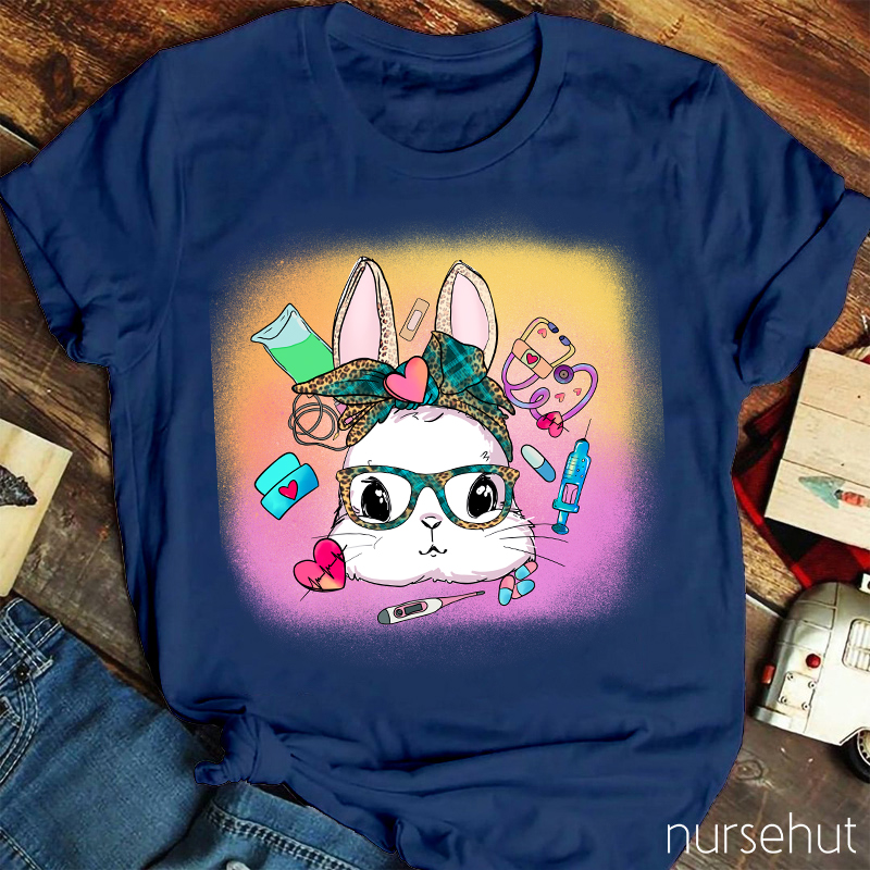 Cute Bunny Nurse Equipments Nurse T-Shirt
