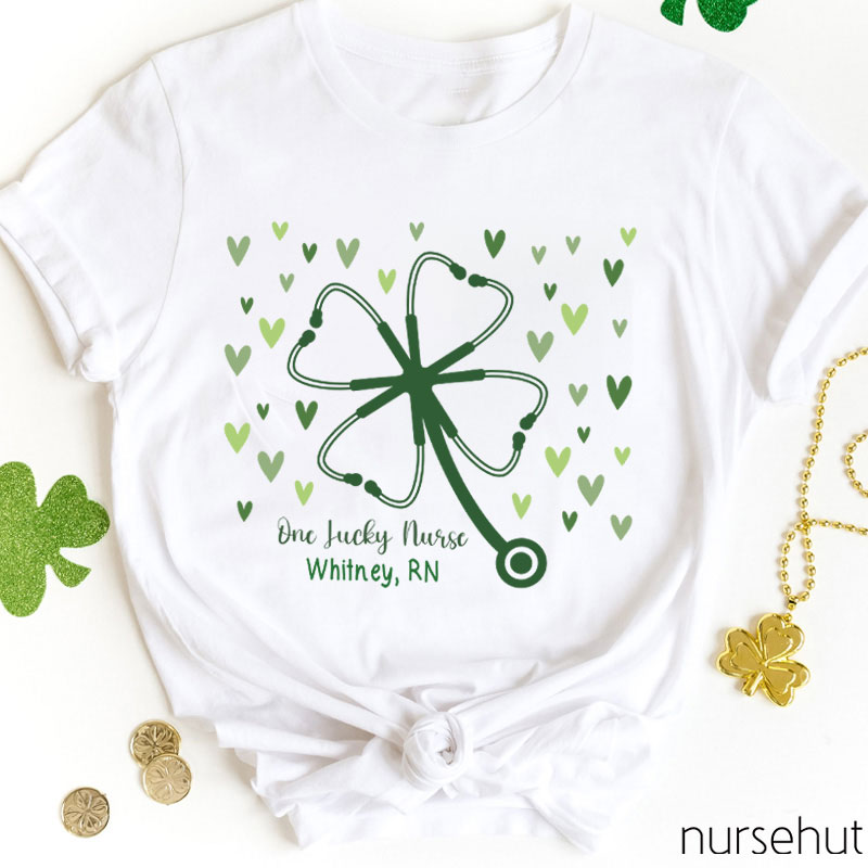 Personalized One Lucky Nurse That It Is Me Nurse T-Shirt