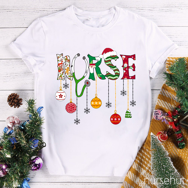 Nurse Wish You A Merry Christmas T-Shirt