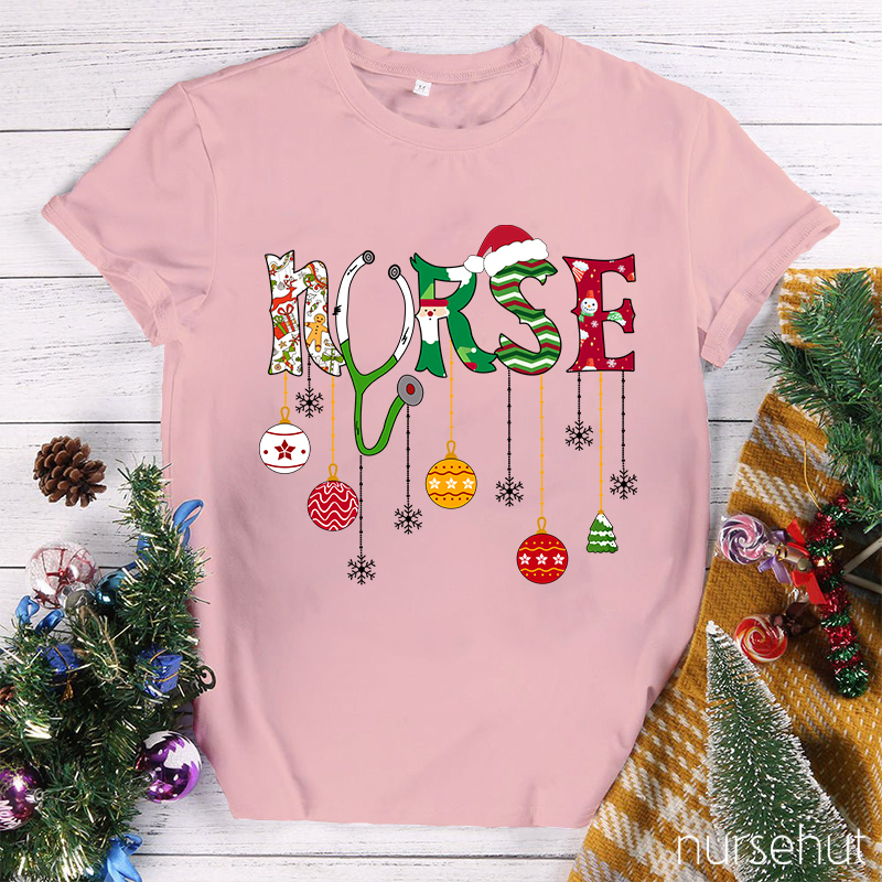 Nurse Wish You A Merry Christmas T-Shirt