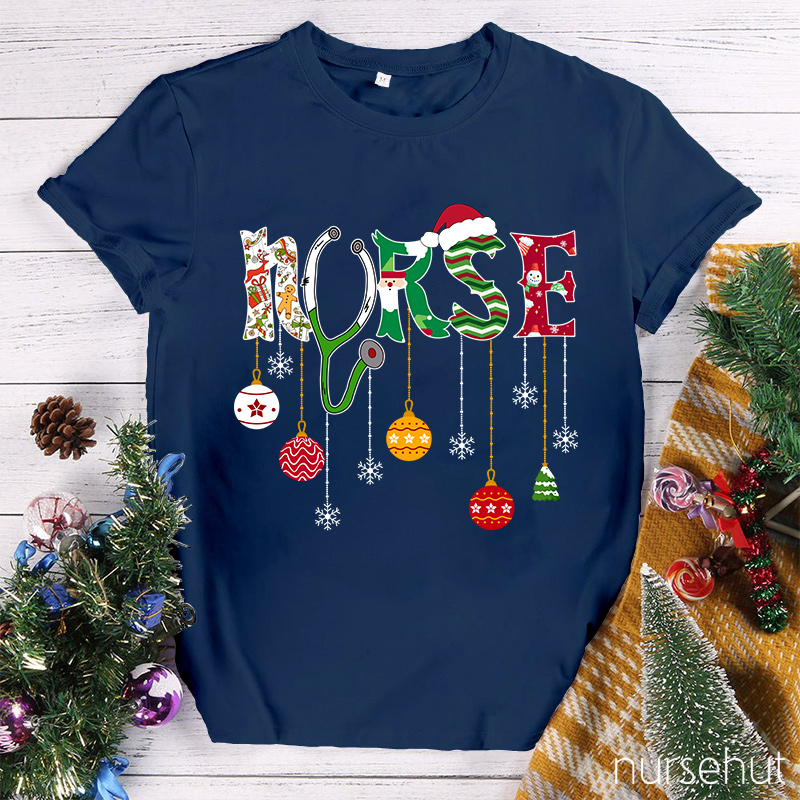 Nurse Wish You A Merry Christmas T-Shirt