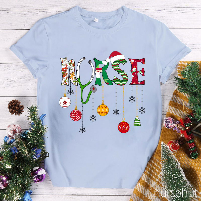 Nurse Wish You A Merry Christmas T-Shirt