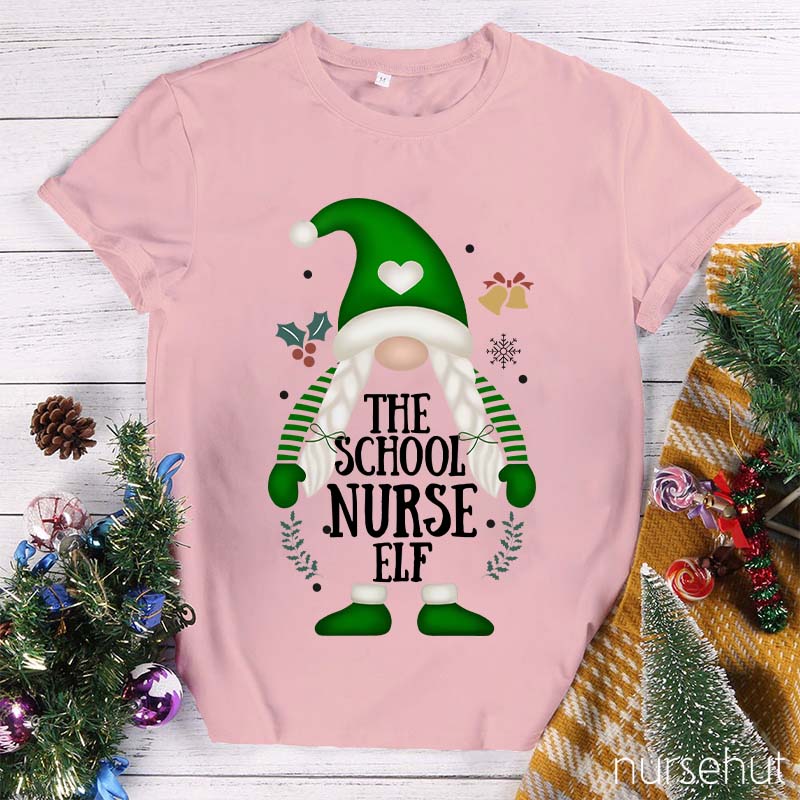 The School Nurse Elf Nurse T-Shirt