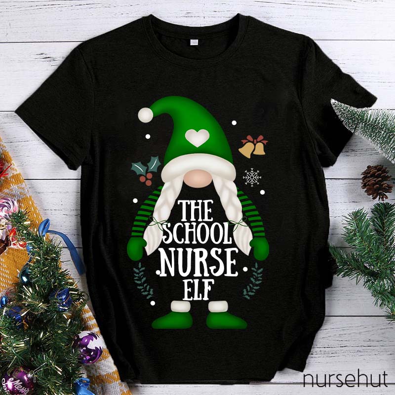 The School Nurse Elf Nurse T-Shirt