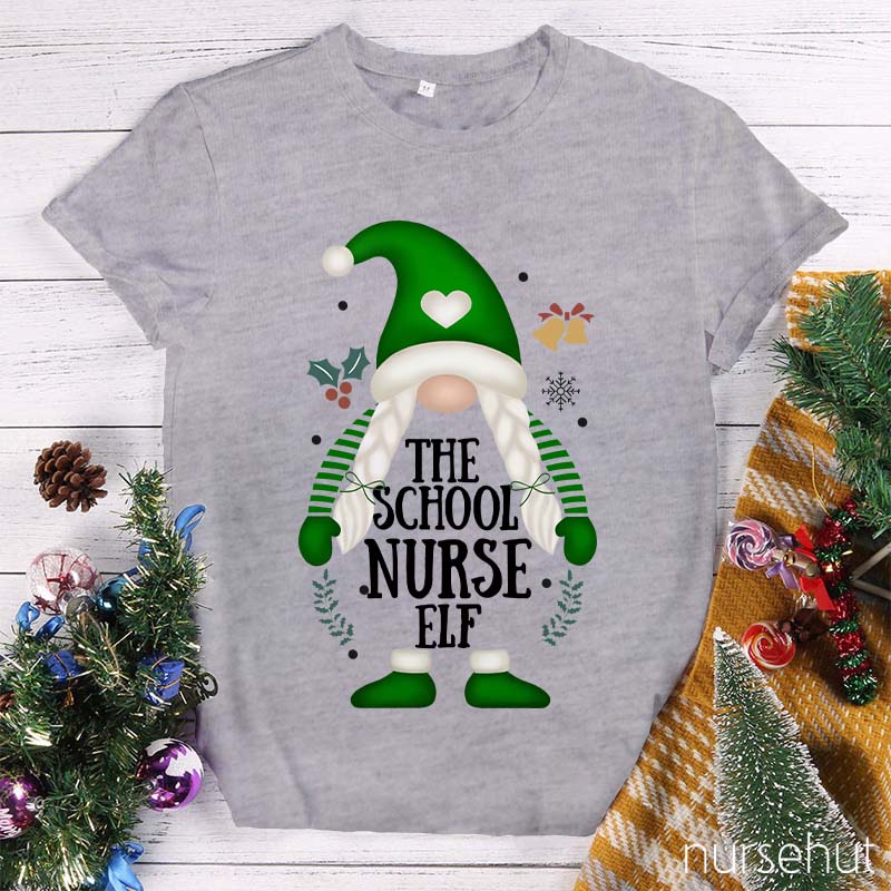 The School Nurse Elf Nurse T-Shirt