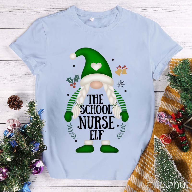 The School Nurse Elf Nurse T-Shirt