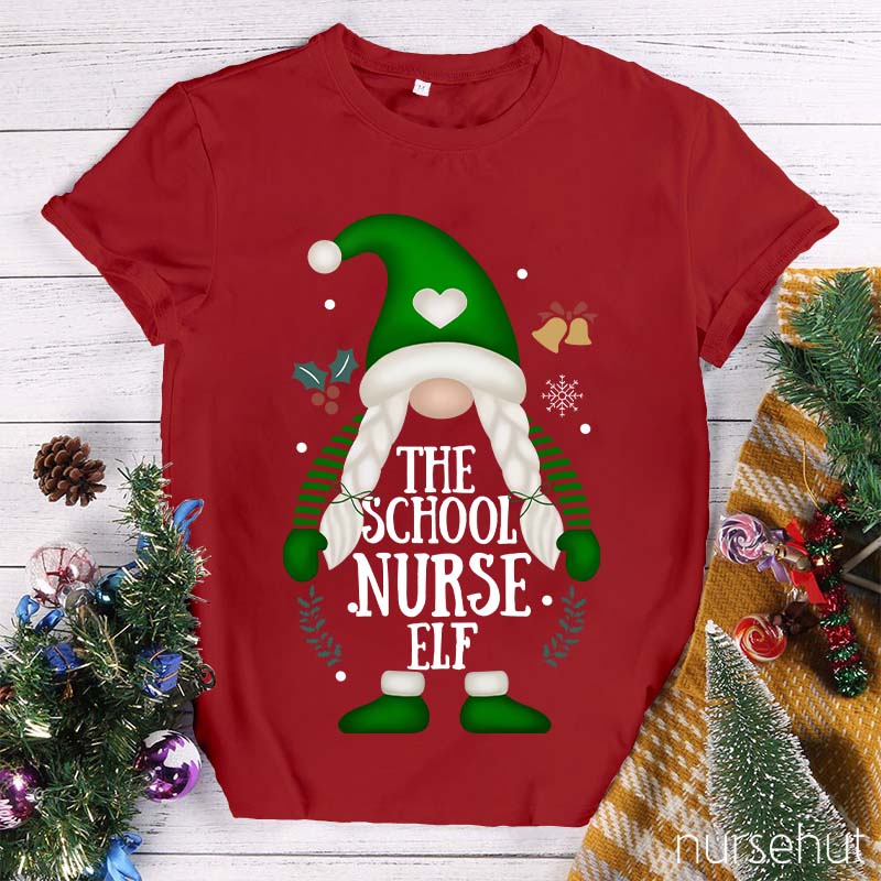 The School Nurse Elf Nurse T-Shirt