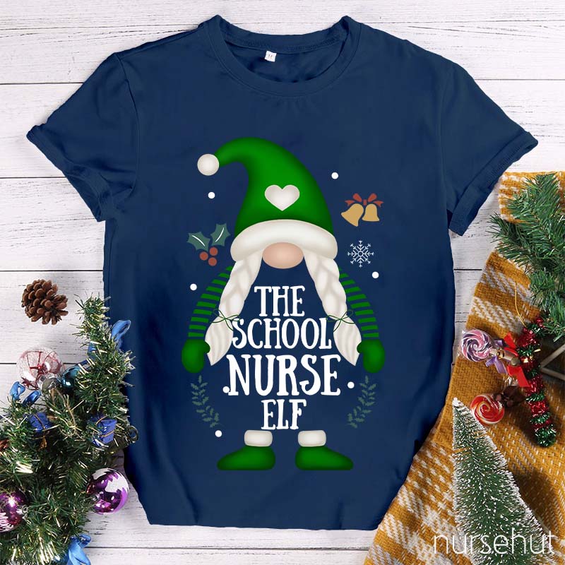 The School Nurse Elf Nurse T-Shirt