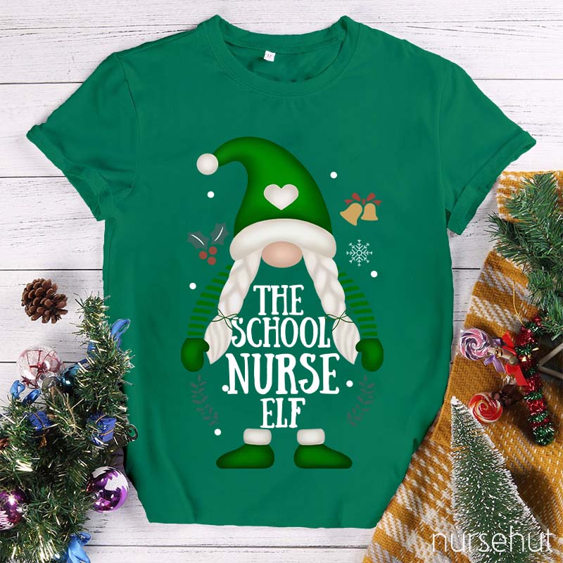 The School Nurse Elf Nurse T-Shirt
