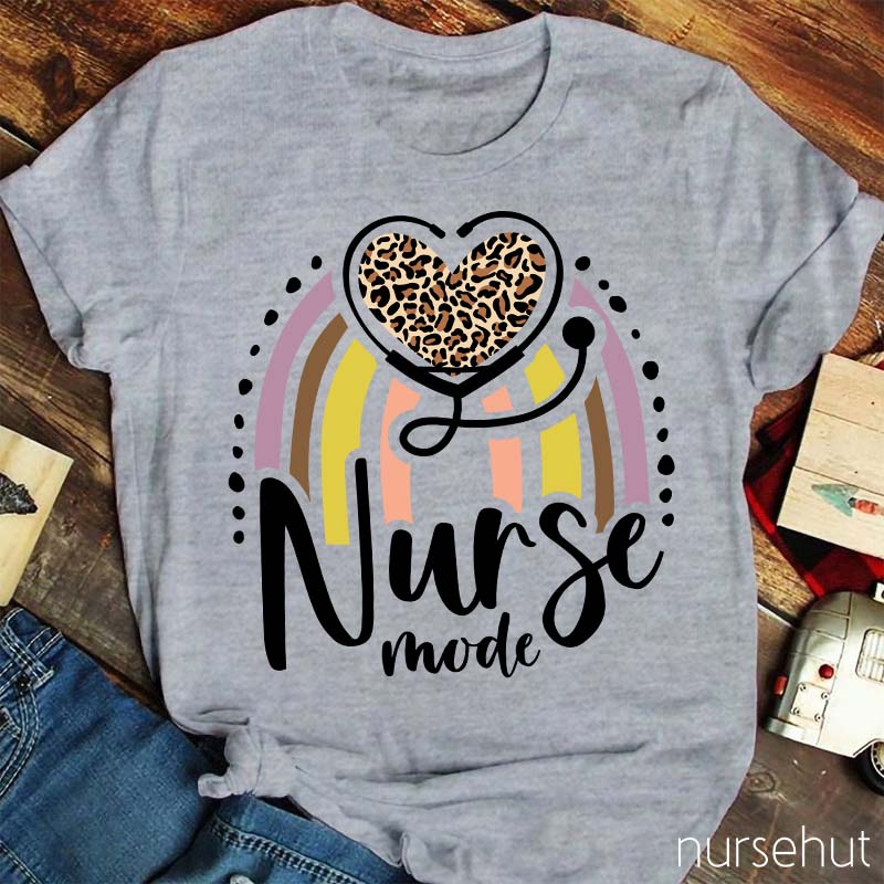 Nurse Mode Hearts And Rainbows Nurse T-Shirt