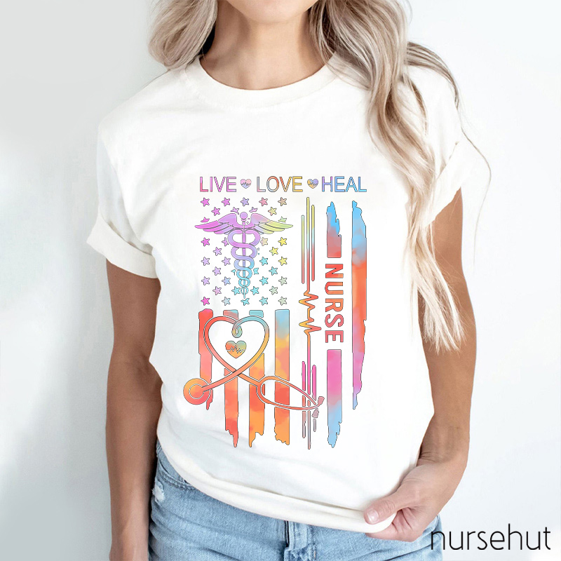 Live Love Heal Nurse T-Shirt
