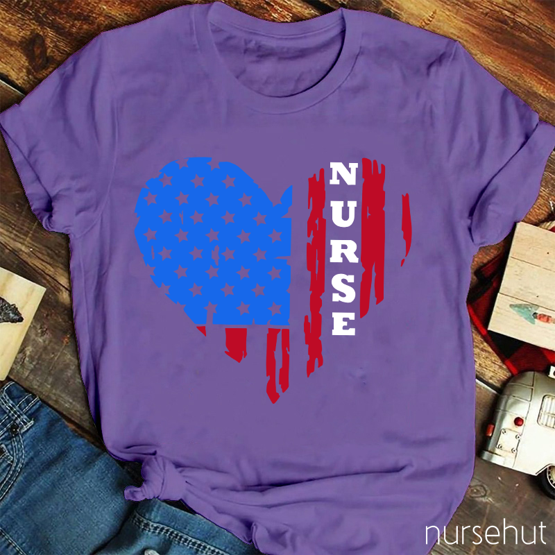 Stars and Stripes Nurse T-Shirt