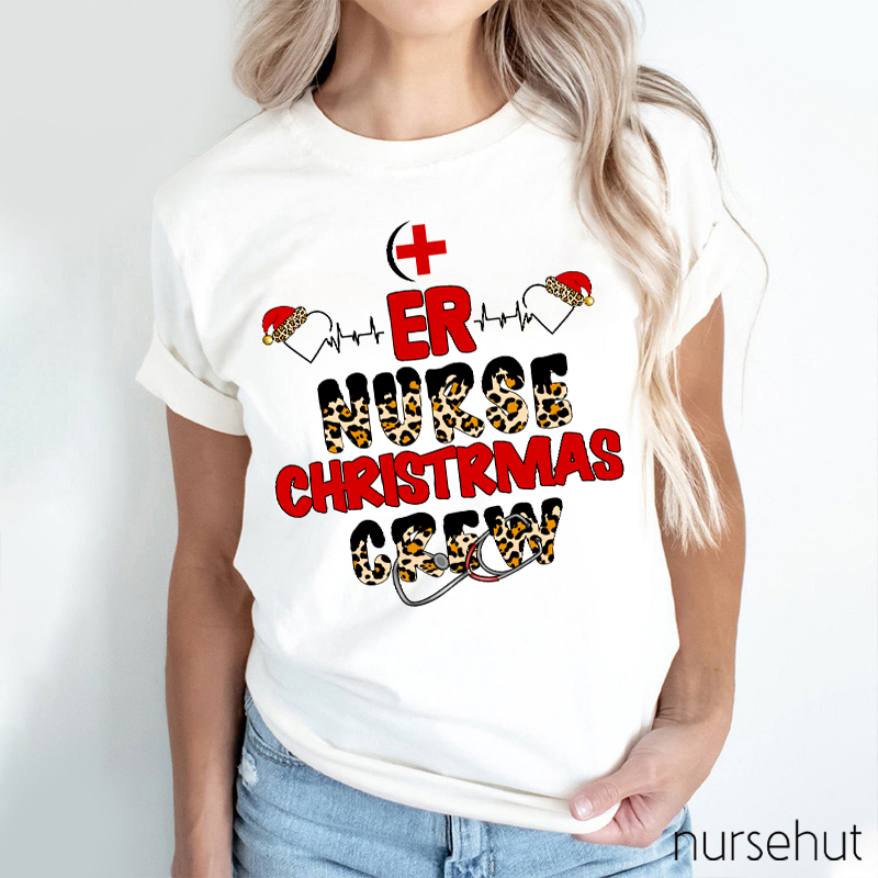 ER Nurse Christmas Crew Nurse T-Shirt