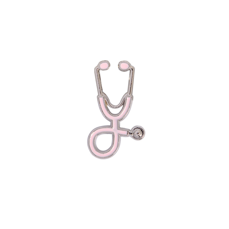 Silvery Stethoscope Pin Set