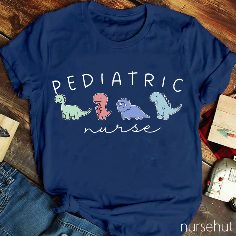 Pediatric Dinosaurs Nurse T-Shirt