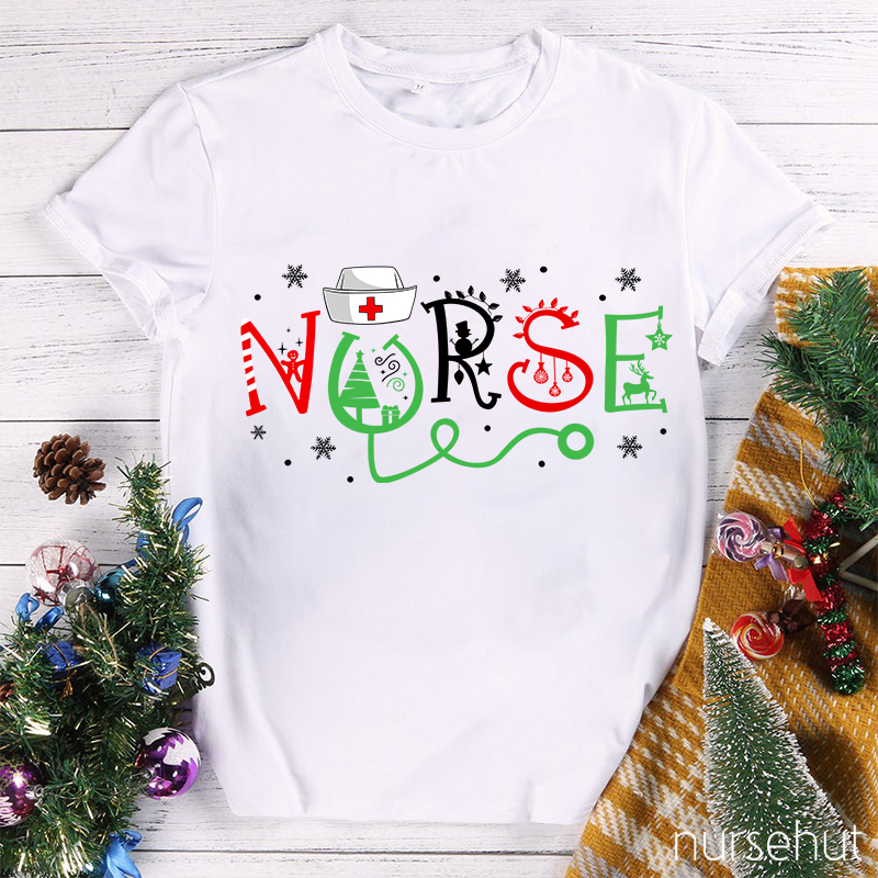 HO HO HO Merry Christmas Nurse T-Shirt