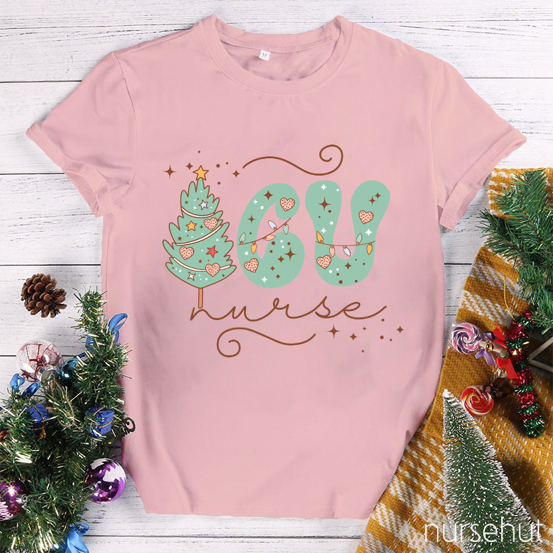 Icu Work Department Pattern Nurse T-Shirt