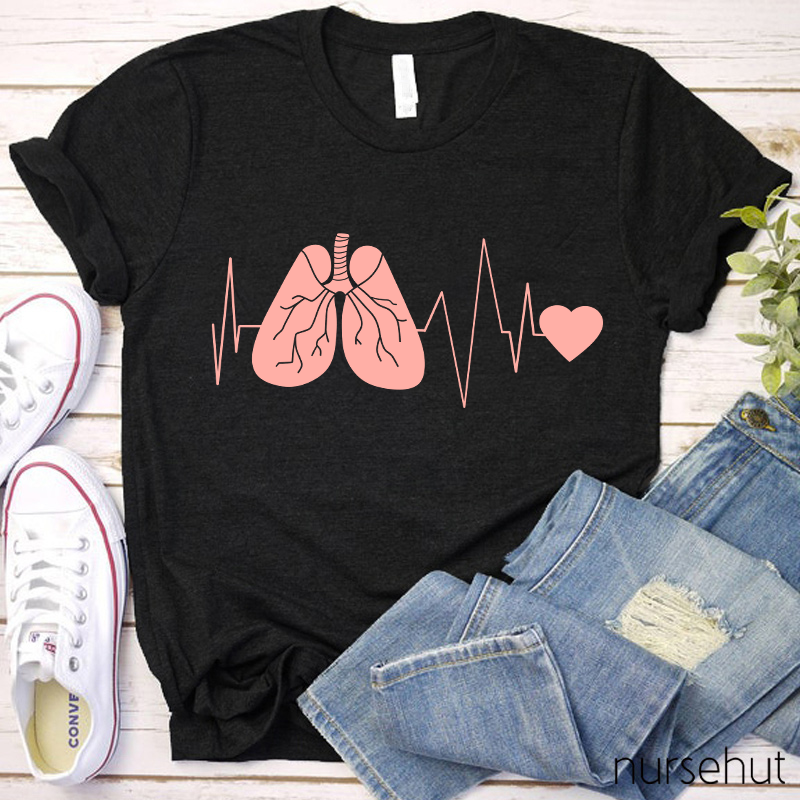 Lung And Heart Beat Nurse T-Shirt