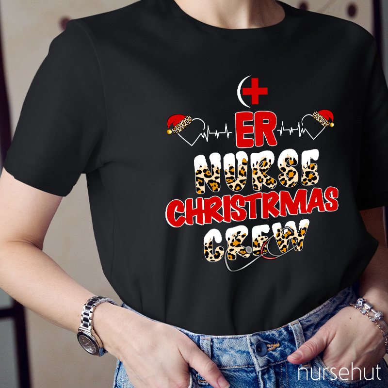 ER Nurse Christmas Crew Nurse T-Shirt