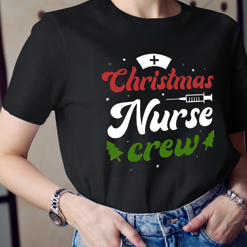 Christmas Nurse Crew Wish You A Merry Christmas T-Shirt