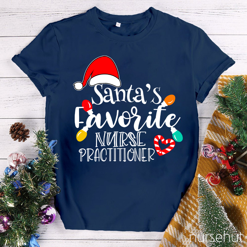 Santa's Favorite Nurse Practitioner Nurse T-Shirt