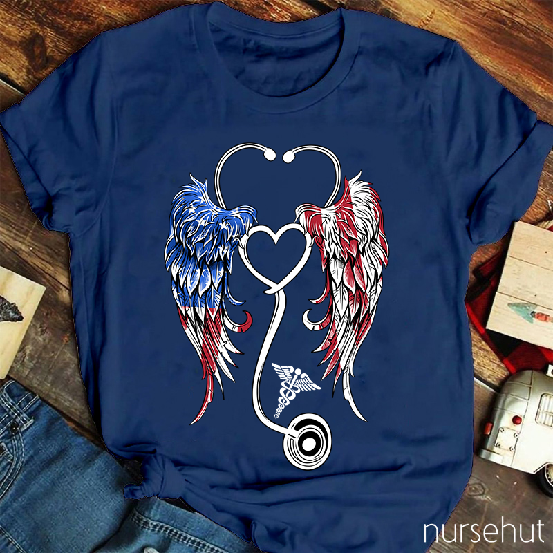 We Are Angels Who Happens To Be A Nurse Here Nurse T-Shirt