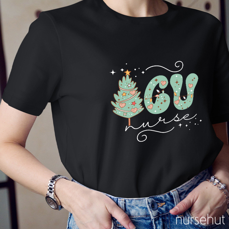 Icu Work Department Pattern Nurse T-Shirt
