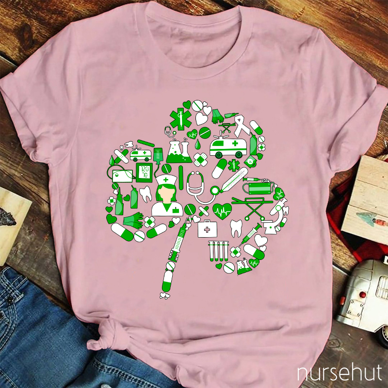 Medical And Nursing Clover Nurse T-Shirt