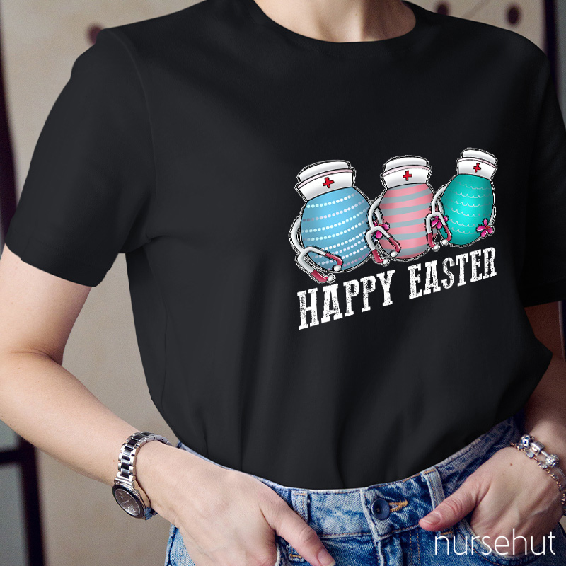 Eggs Wish You A Happy Easter Nurse T-Shirt
