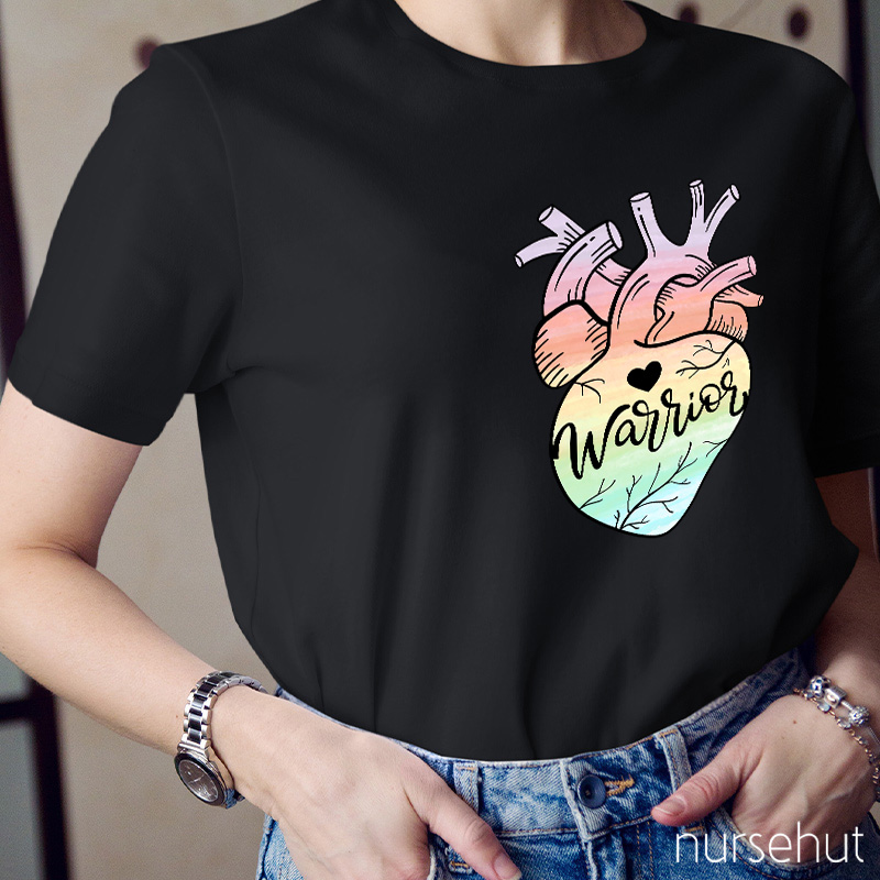 Anatomical Heart Warrior Nurse T-Shirt