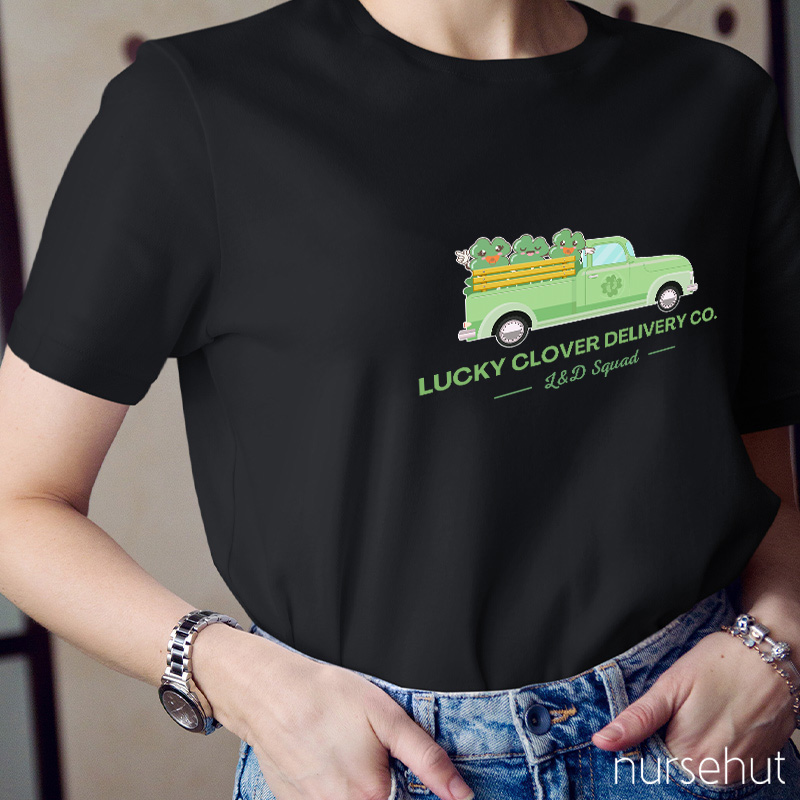 Lucky Clover Delivery Co Nurse T-Shirt