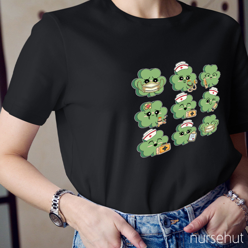 Cute Shamrock Nurse T-Shirt