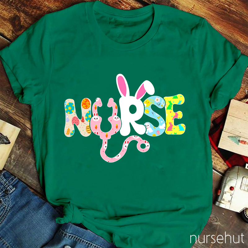 Cute Nurse Bunny Nurse T-Shirt