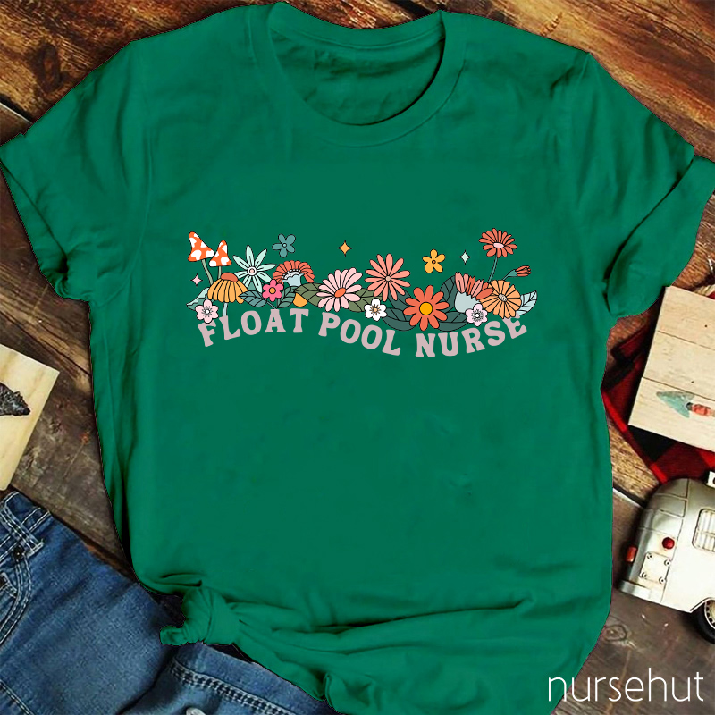 Float Pool Nurse Spring Nurse T-Shirt
