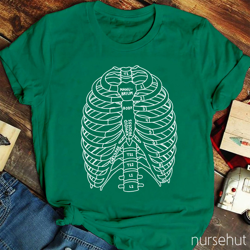 Anatomical Structure Of Chest Bones Nurse T-Shirt