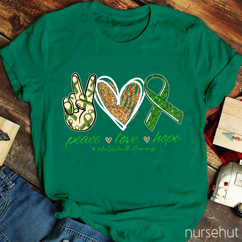 Peace Love And Hope Nurse T-Shirt