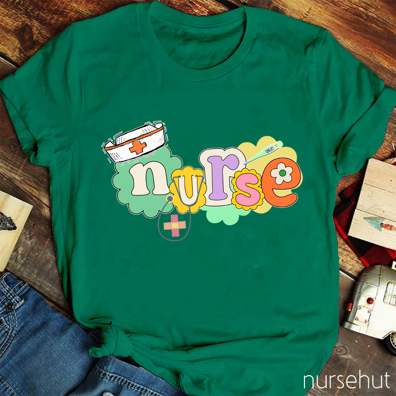 Spring Vibes Cute Nurse T-Shirt