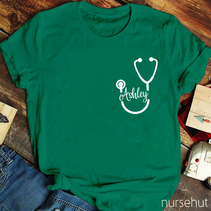Personalized Name Simple  Nurse T-Shirt