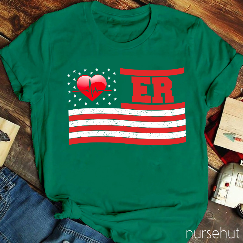 Flag ER Nurse T-Shirt