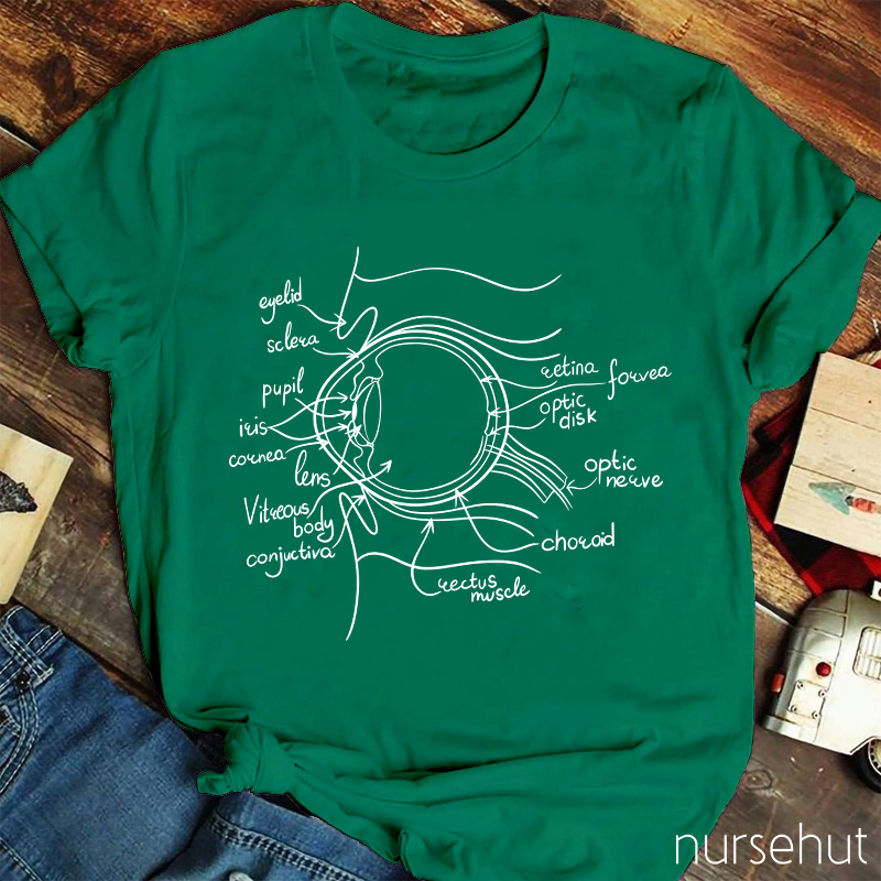 Sectional View Of Eyeball Structure Nurse T-Shirt