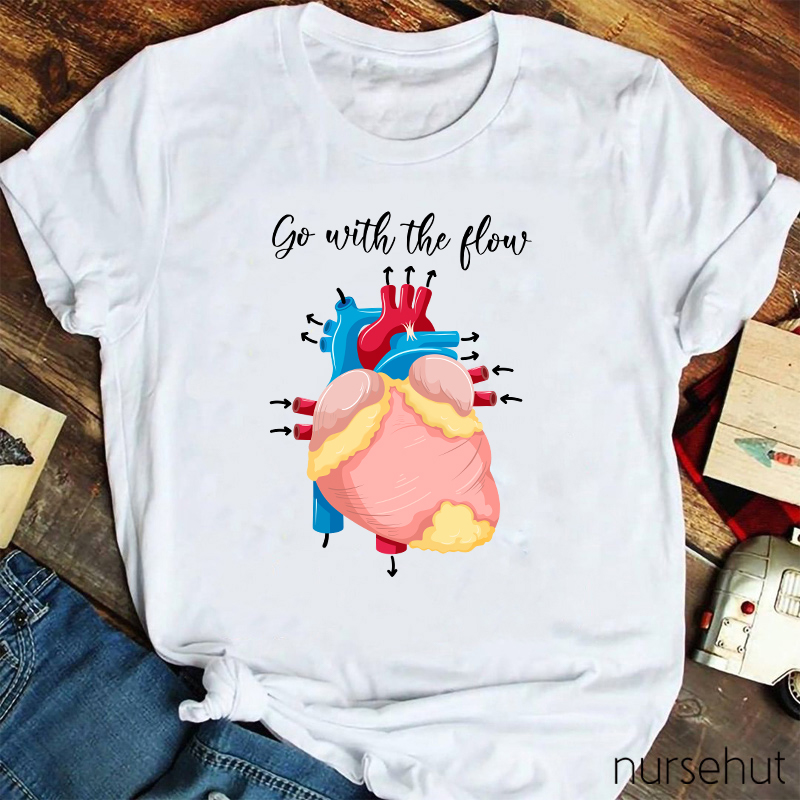 Go With The Flow Nurse T-Shirt