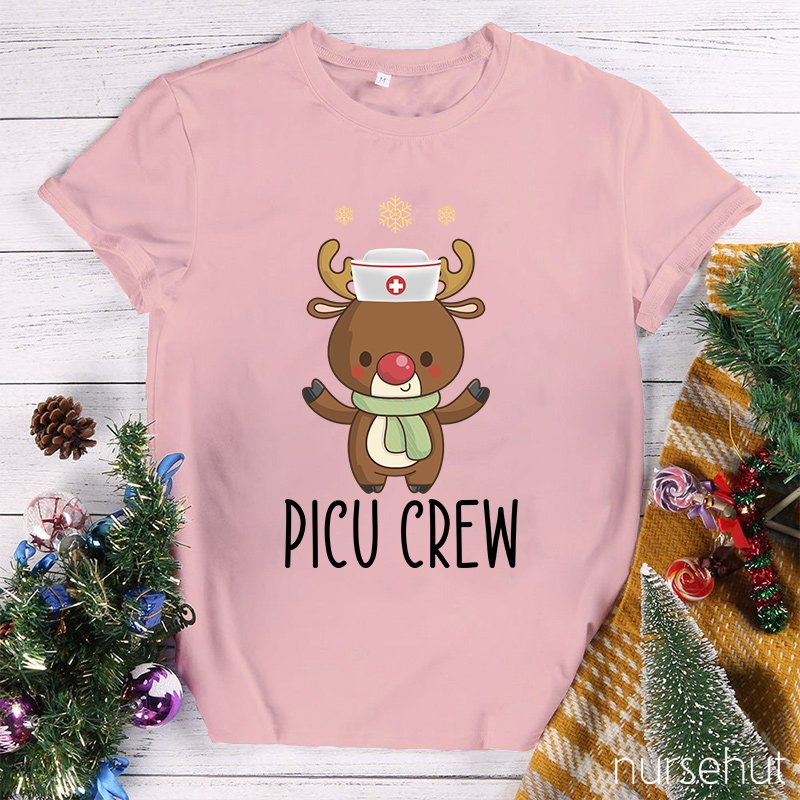 Personalized Christmas Crew Nurse T-Shirt
