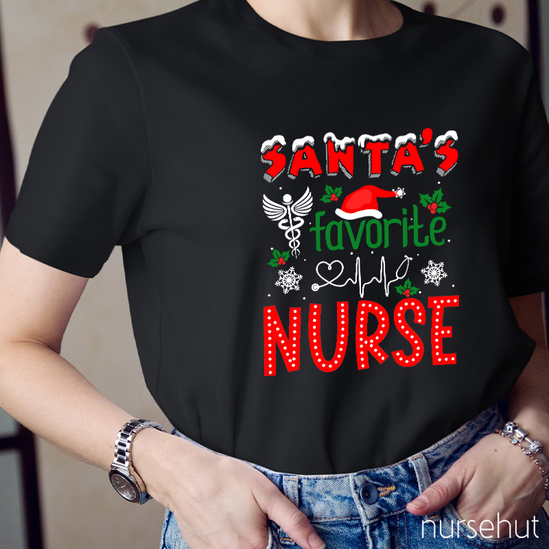 Santa's Favorite Nurse T-Shirt