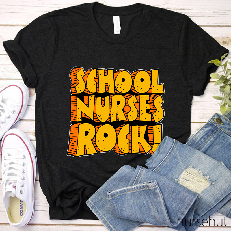School Nurses Rock Nurse T-Shirt