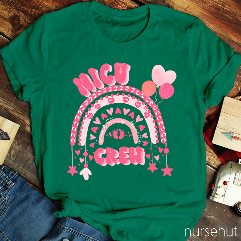 NICU Crew Sweet Tiny Hearts Nurse T-Shirt