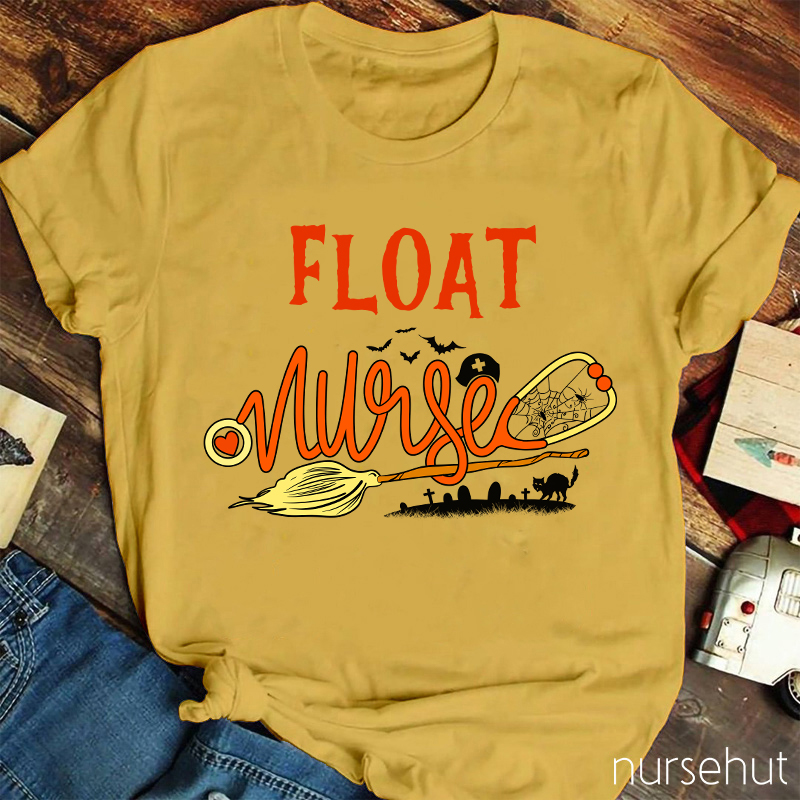 Float Happy Halloween Nurse T-Shirt