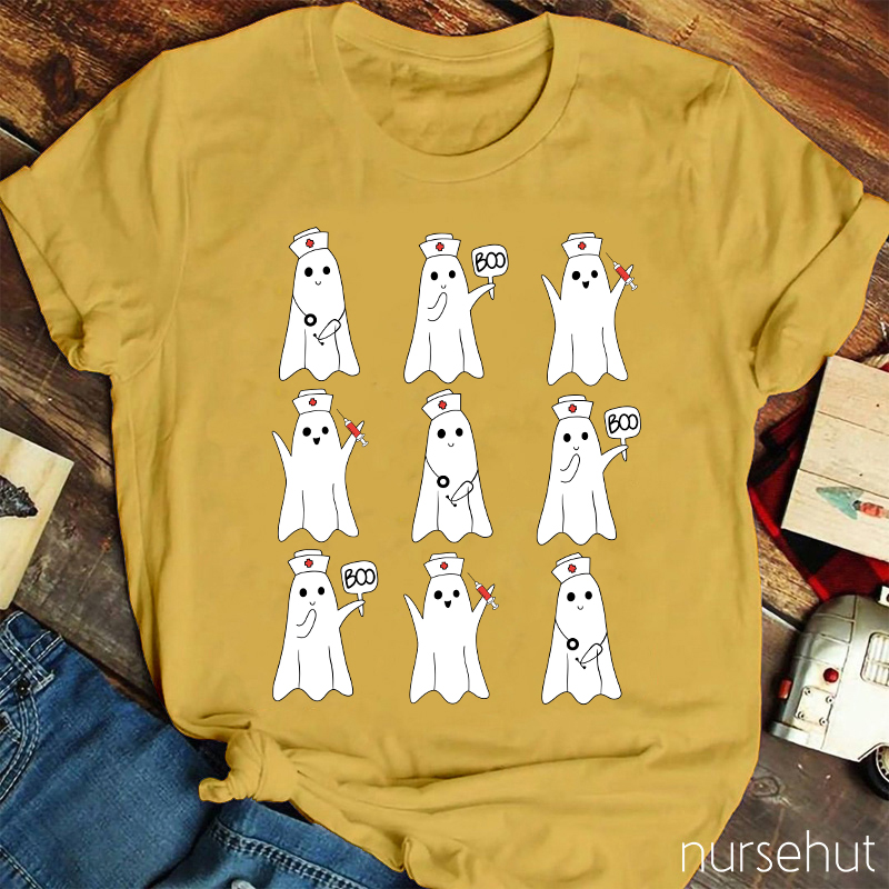Nine Ghosts Nurse T-Shirt