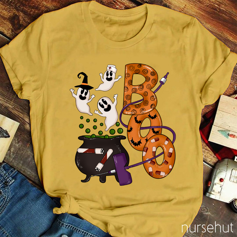 Halloween Boo Nurse T-Shirt