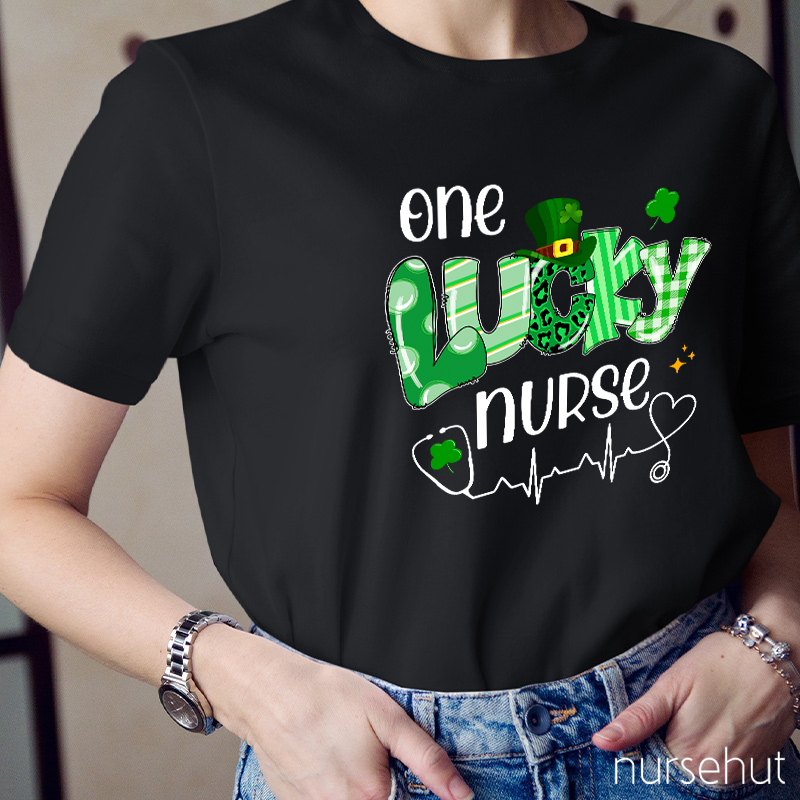 One Lucky Nurse St. Patrick's Day Nurse T-Shirt